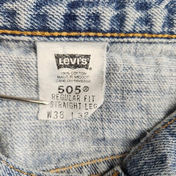 Levi's Jeans Men's 38x32 Blue Regular Fit Y2K Straight Leg Cowboy American Denim - Picture 3 of 10